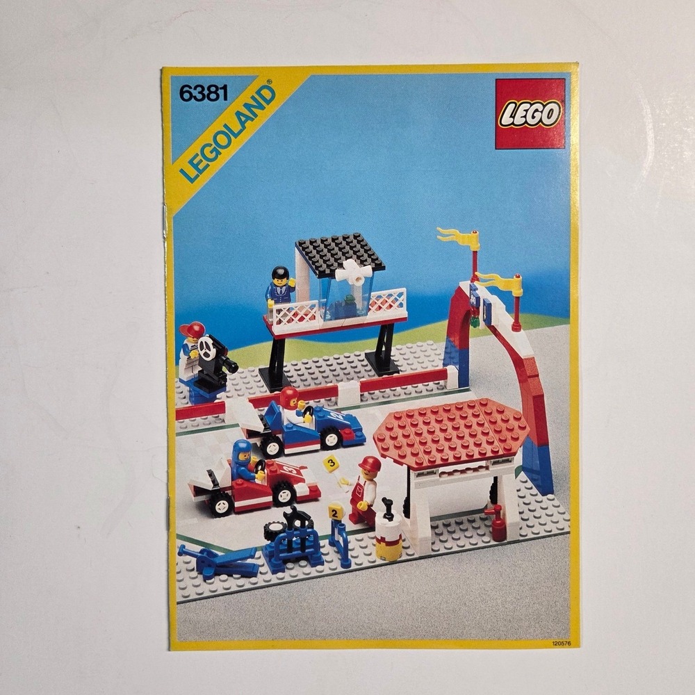 LEGO 6381 Motor Speedway Instructions Manual Vtg 1987 Legoland‎ Town Race Track